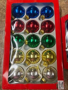 Vintage class ornaments 29 total 2 1/4 inches